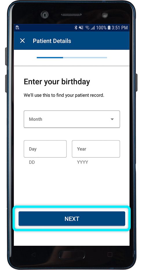 prompt to enter your birth date