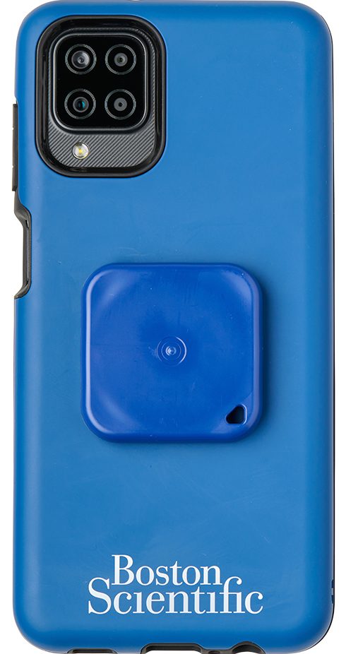 myLUX app magnet on back of smartphone