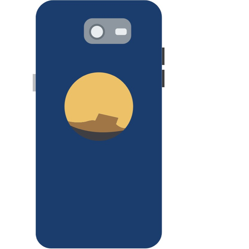 Adhesive peeling off the back of a mobile device